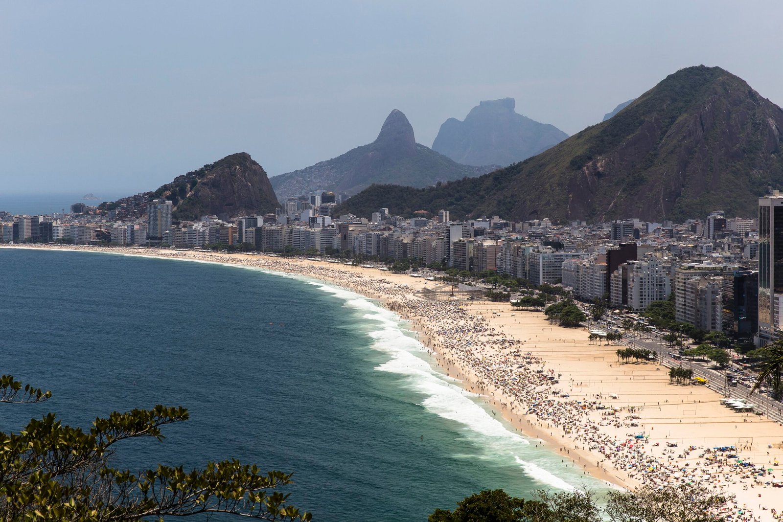 View of Copacabana coastline, Rio De Janeiro, Brazil View of Copacabana coastline, Rio De Janeiro, Brazil